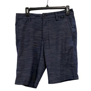 Nitrous Black Mens Charcoal Gray Hybrid Walk Shorts Stretch Size 29 Micro Stripe